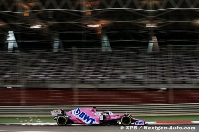 Pérez assure pour Racing Point, Stroll endommage son fond plat