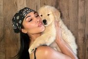 Kim Kardashian dévoile Halo, le nouveau chien de Lewis Hamilton