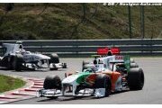 Force India a joué de malchance