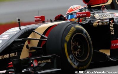 Grosjean est en difficulté avec le freinage de sa Lotus