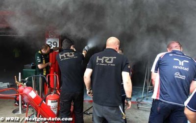 Team personnel injured in horrific post race fire
