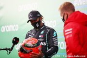 ‘Humble' après son 91e succès, Hamilton rend un vibrant hommage à Schumacher père et fils