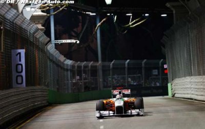 Dure soirée pour Force India à Singapour