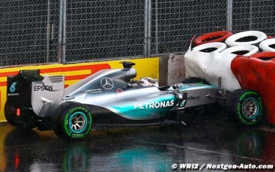 Mercedes&nbsp;: Meilleur temps des deux séances puis un crash