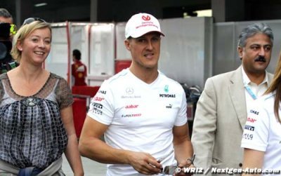 Schumacher avec un genou blessé
