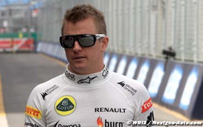 Raikkonen en piste à Barcelone