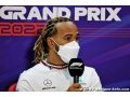 Hamilton promet d'être 'plus agressif' en piste cette année