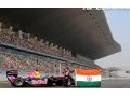 Red Bull does the first laps of the Indian Circuit 