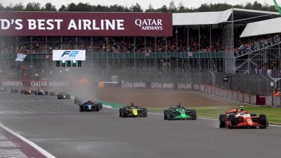 F2, Grande-Bretagne, Course Sprint&nbsp;: Antonelli domine sous la pluie