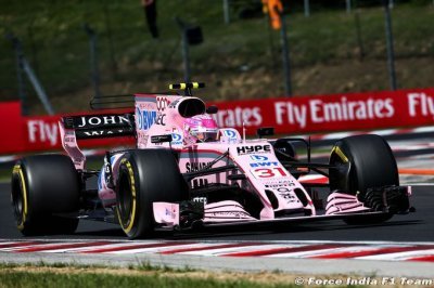 Les Force India à la peine sur le Hungaroring