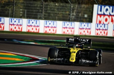 Renault F1 à l’avant et au milieu du peloton sur la grille d’Imola