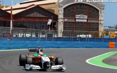 Force India quitte Valence avec le sourire