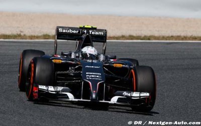 Van der Garde en piste à Barcelone pour Sauber 