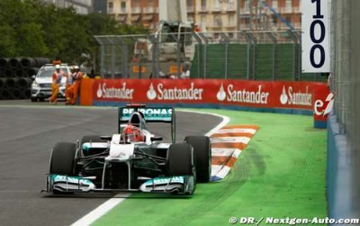 Schumacher holds on to podium finish 