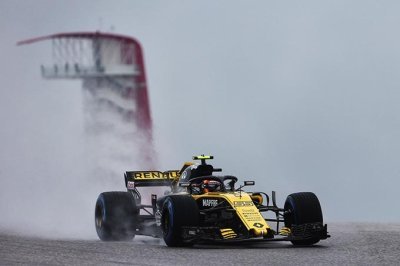 Les deux pilotes Renault F1 à l’aise sous la pluie américaine