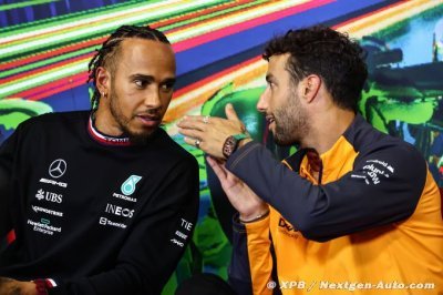 Hamilton plays down Ricciardo-to-Mercedes rumours