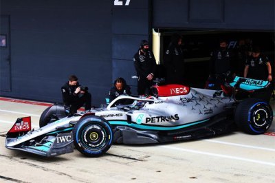 La Mercedes F1 W13 a démarré son shakedown à Silverstone (+ photos)