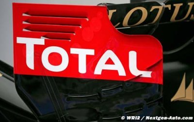 Pas de logo Total sur la Lotus de 2015