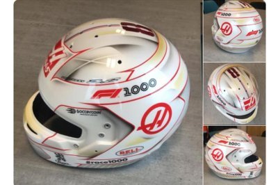 Un casque spécial pour Grosjean pour le 1000e GP de l’histoire 