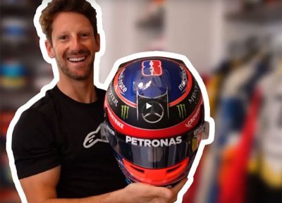 Grosjean dévoile son casque pour le test de la Mercedes F1