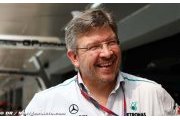 Brawn returns to paddock, praising Schu 'quality'