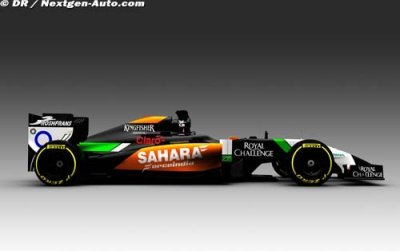 Force India reveals first image of new VJM07 2014 F1 car