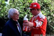 Ecclestone se réjouit de l'arrivée de Raikkonen chez Sauber
