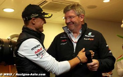 Brawn veut réussir avec Mercedes et Schumacher