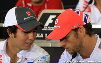 Button minimise la pression pour Perez