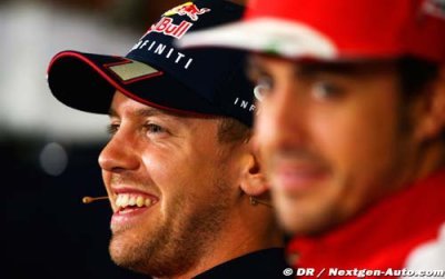 Alonso et Massa félicitent Vettel pour son quatrième titre