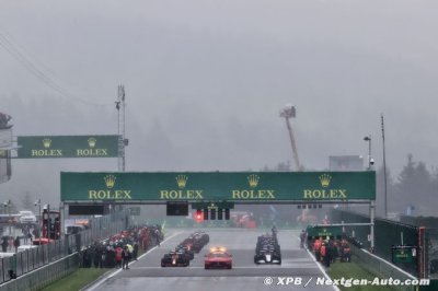 Le GP de Belgique arrêté au drapeau rouge à cause de la pluie