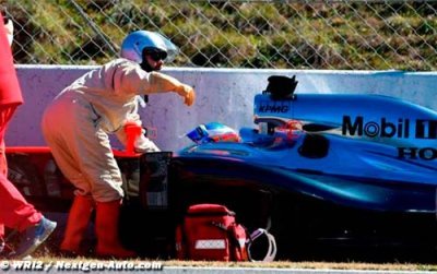 L’accident d’Alonso met un terme à la semaine de McLaren