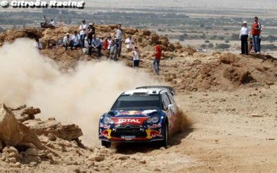 Three Citroën DS3 WRC fill the first three places