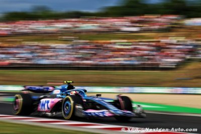 Alpine F1 valide son nouvel aileron avant lors des Libres 2