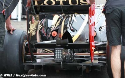 Lotus using ’double DRS’ at Hockenheim