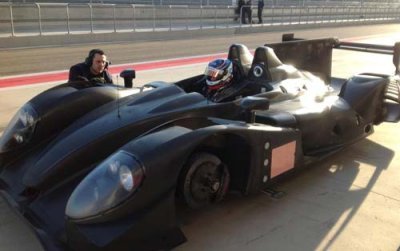 Olivier Lombard en essais sur la Morgan du Morand Racing