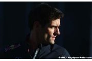 Webber : J'ai été très proche de quitter la F1 dès 2012