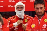Leclerc admits 'not happy' to be behind Sainz