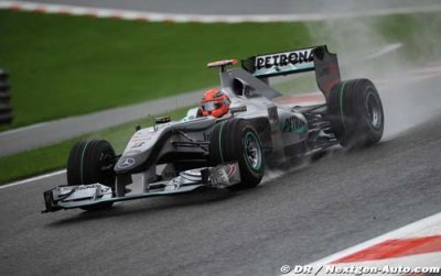 La pluie est la malvenue pour Rosberg...