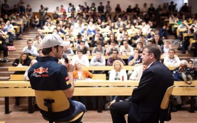 Jean-Eric Vergne suscite des vocations à Polytech Nice