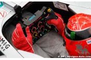 Michael Schumacher struck with puncture during practice two