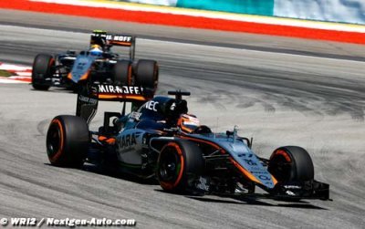 Force India entre en piste un peu tard