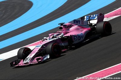 Les Force India sont pour l’instant hors du top 10