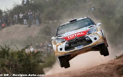 Kris Meeke positioned as the hunter