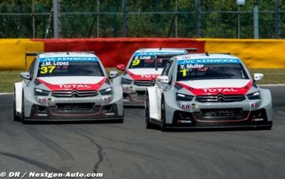 Trois Citroën officielles et deux Citroën privées en 2015