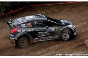 M-Sport crews safely home after challenging first day in Wales
