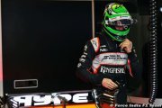 La Force India VJM09 en haut de la feuille des temps