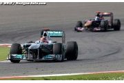 Michael Schumacher morose après le GP de Turquie