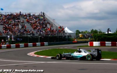 Canada L3&nbsp;: Rosberg entre deux drapeaux rouges