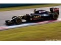 La Lotus E23 en piste à Brands Hatch lundi
